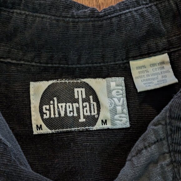 Levi's Silvertab Black Corduroy Button Up Shirt - Size M - Picture 3 of 4